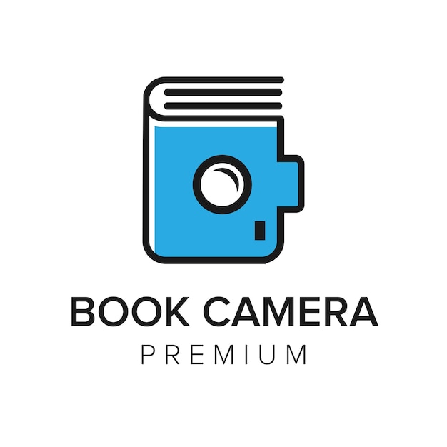 Boek camera logo vector pictogrammalplaatje