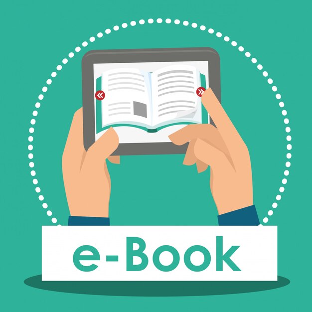 Boek en e-learning iconen ontwerp