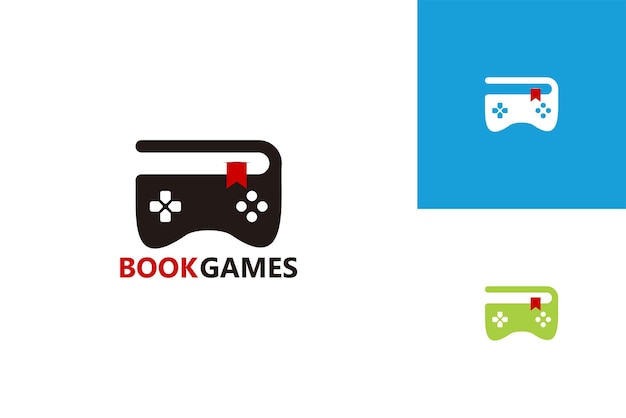 Boek Games Logo Template Design Vector embleem ontwerpconcept Creatief symboolpictogram