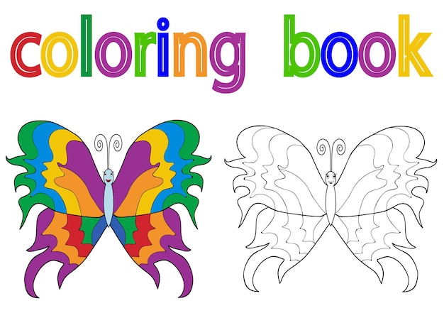 Boek kleur vlinder karakter