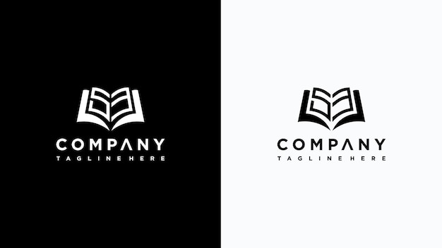 Boek letter se logo-ontwerp premium vector