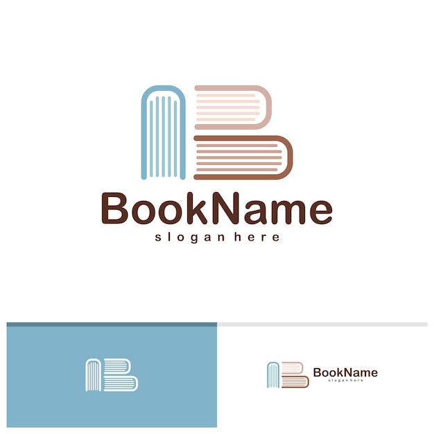 Boek logo vector sjabloon Creatieve boek logo ontwerpconcepten