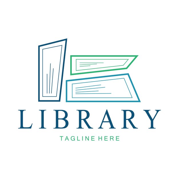 boek- of bibliotheeklogo voor boekwinkels boekbedrijven uitgevers encyclopedieën bibliotheken onderwijs