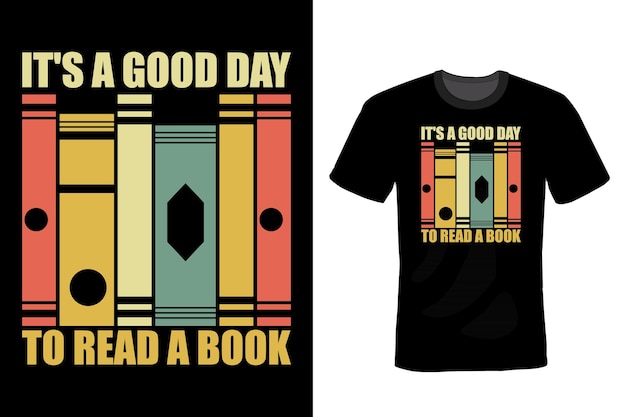 Boekenliefhebber T-shirtontwerp, typografie, vintage