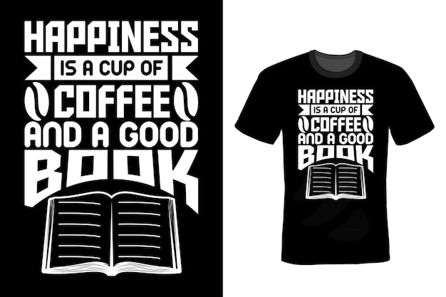 Boekenliefhebber T-shirtontwerp, typografie, vintage