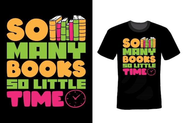 Boekenliefhebber t-shirtontwerp, typografie, vintage