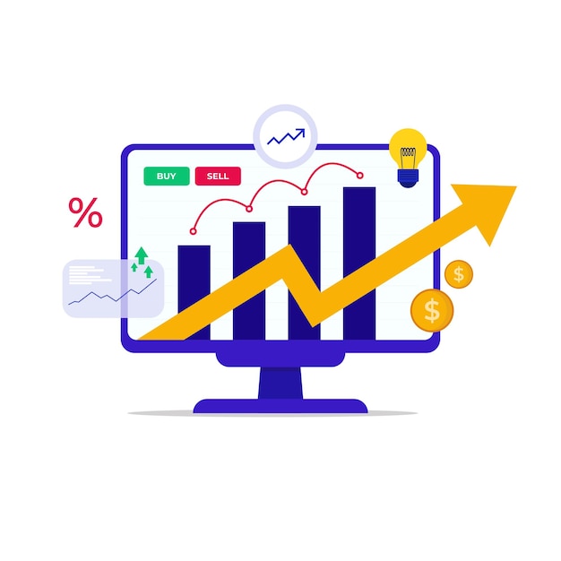 Boekhoudkundig en financieel concept bedrijfsplan begrotingsanalist en economie Vlakke illustratie