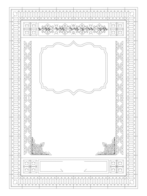 boekomslag zwart-wit rand en frame.