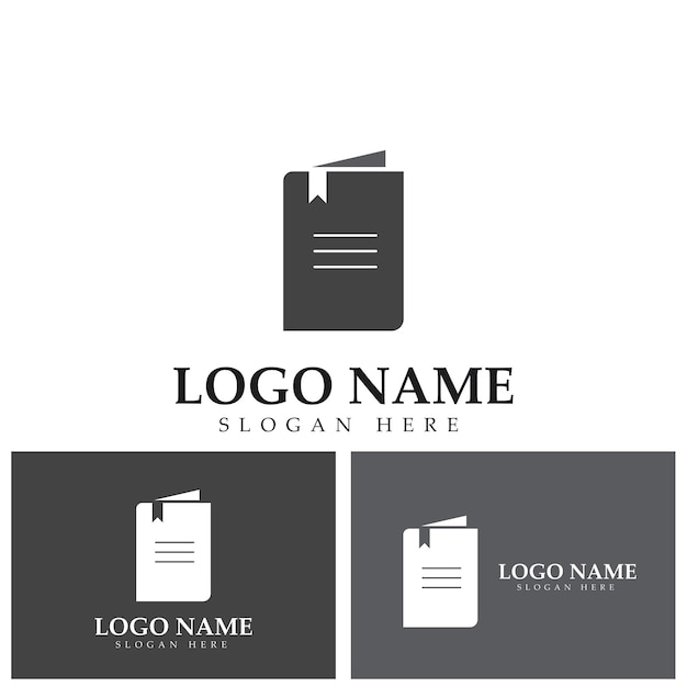 Boekpictogram logo onderwijs platte vector design