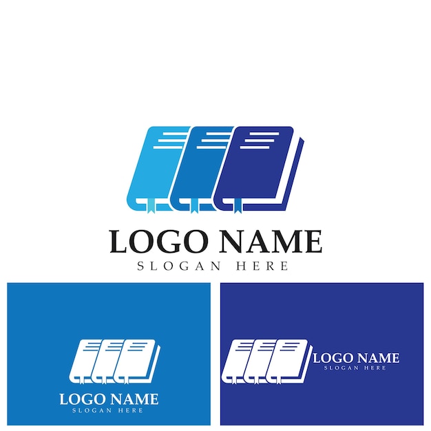 Boekpictogram Logo Onderwijs Platte Vector Design