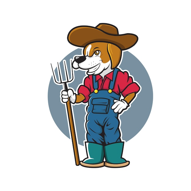 Boer hond cartoon mascotte vector illustratie ontwerp