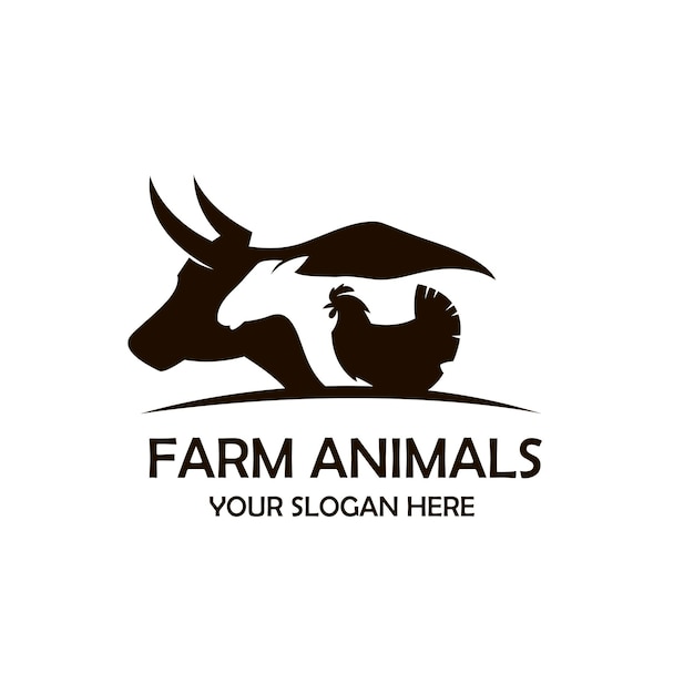 Vector boerderij dieren label
