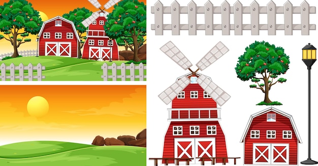 Boerderij elementenset met boerderijlucht sc