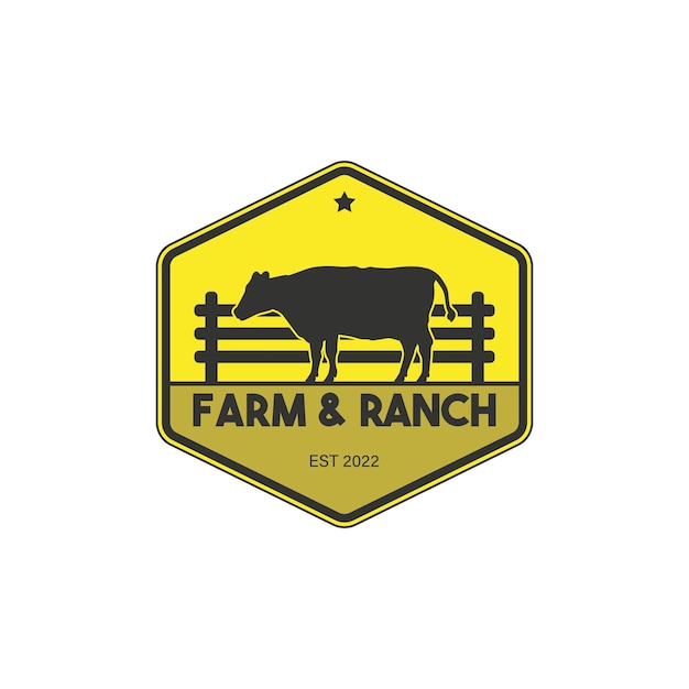 boerderij en ranch logo sjabloon