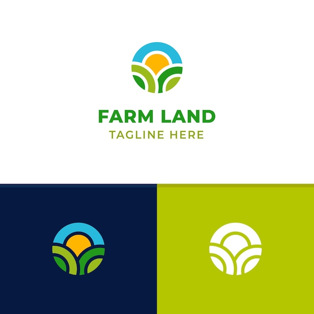 Vector boerderij land pictogram ontwerp