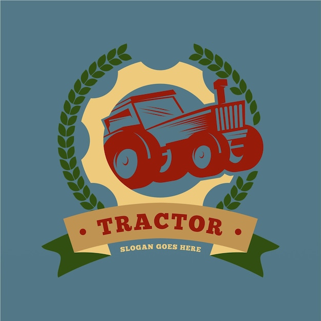 Boerderij trekker logo ontwerpsjabloon