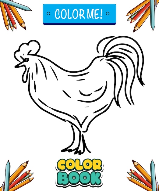 Boerderijdieren kleuren clip art voor kinderen