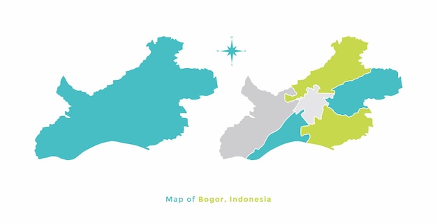 보고르 인도네시아 도시 지도 벡터