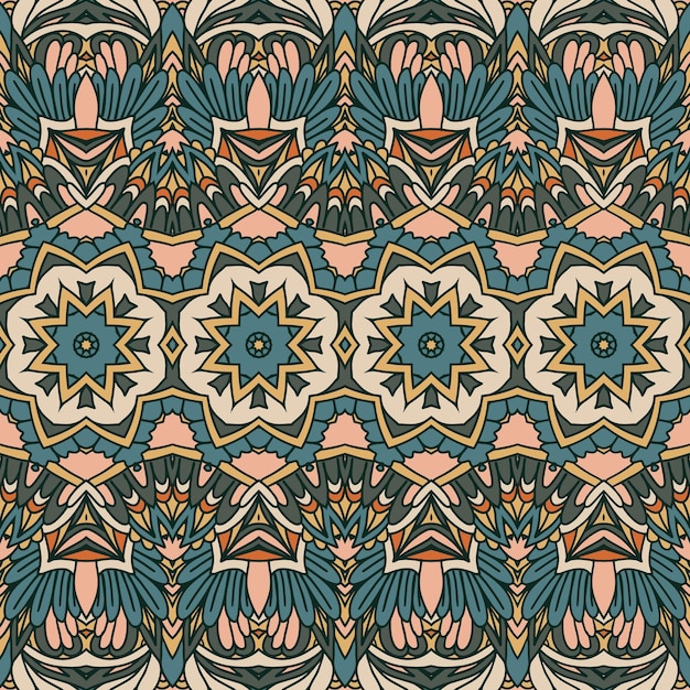 Boheemse herhalende achtergrond textuur naadloze patroon vector