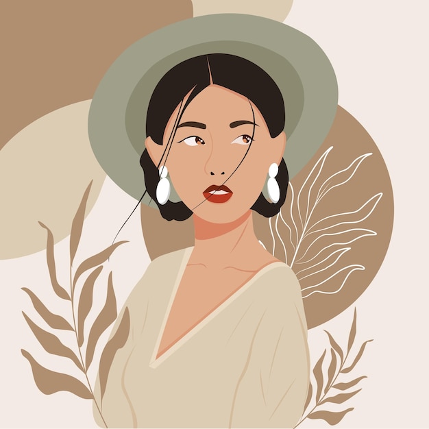 Bohemian cute women vector