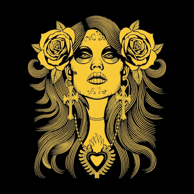 bohemian woman vector art