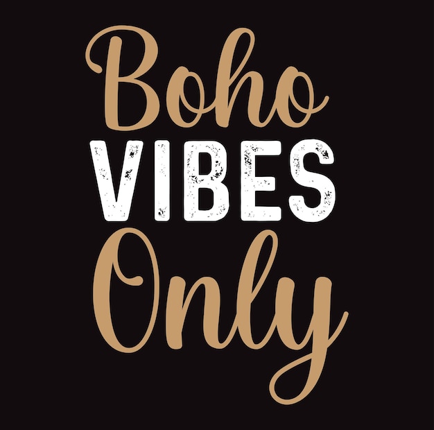 Boho belettering premium vector ontwerp