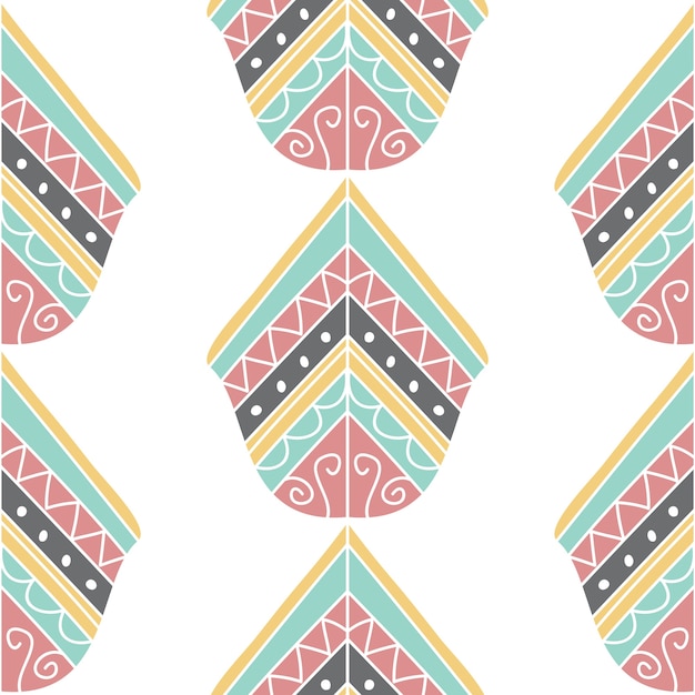 Vettore boho bohemian doodle art pattern