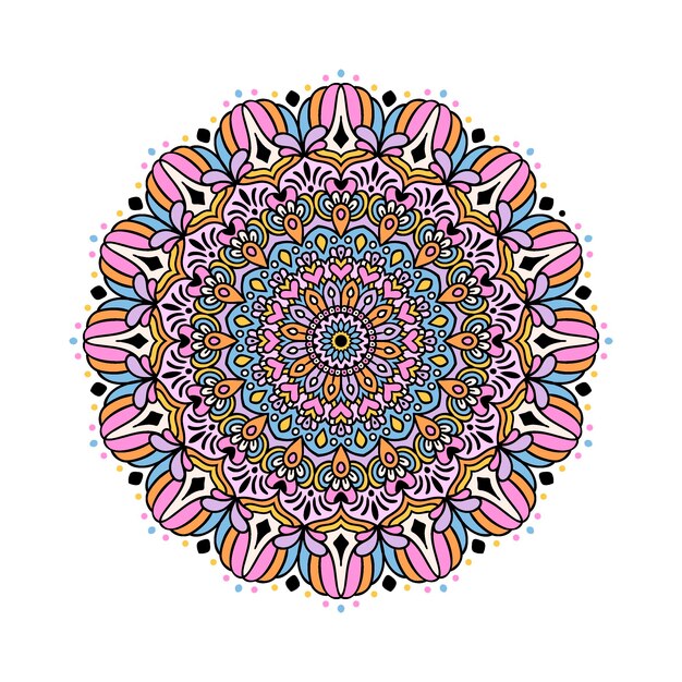 Boho Floral Mandala Design Arabische Mandala Vector
