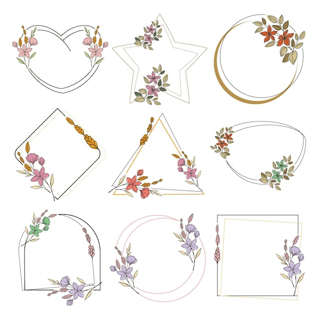 Boho Flower Acrh Frame Collections