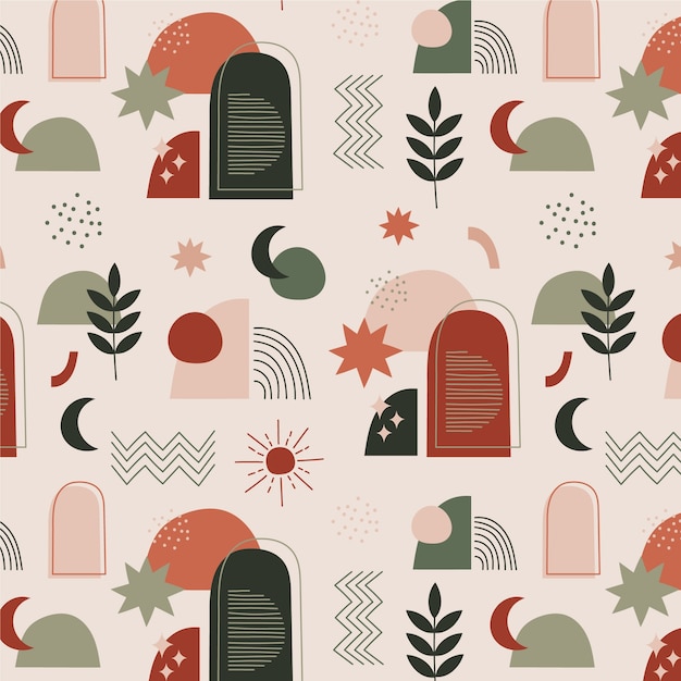 Vector boho geometric pattern design