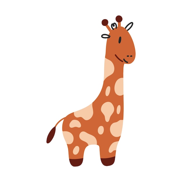 Vector boho giraffe soft toy