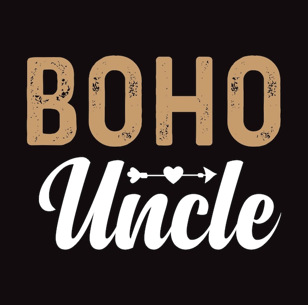 Boho lettering premium vector design