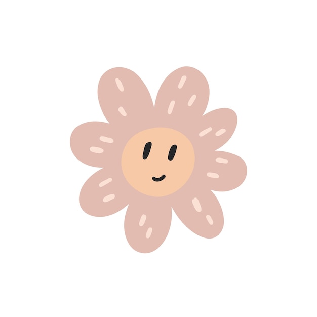 Boho Nursery Flower with a smile