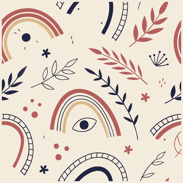 Boho regenboogpatroon