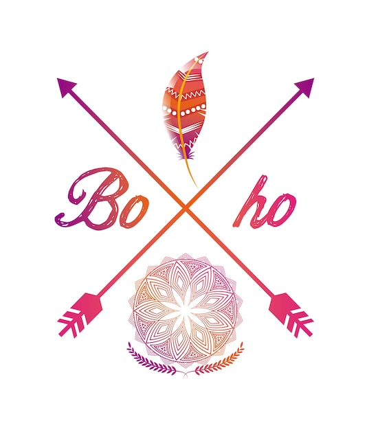 Vector boho style design