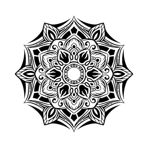 Disegno dell'ornamento mandala in stile boho