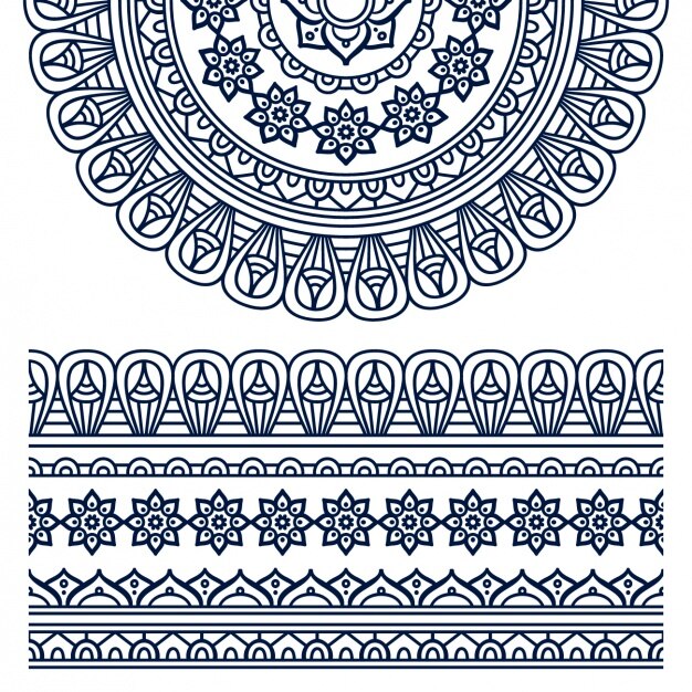 Vector boho style ornament design