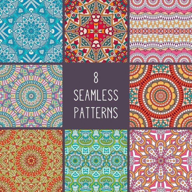 Boho style patterns collection