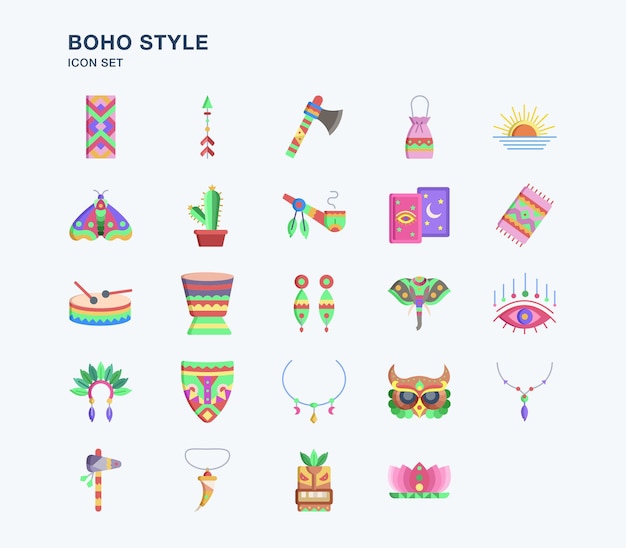 Boho 스타일 벡터 아이콘