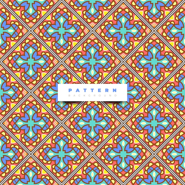Boho tile seamless pattern background
