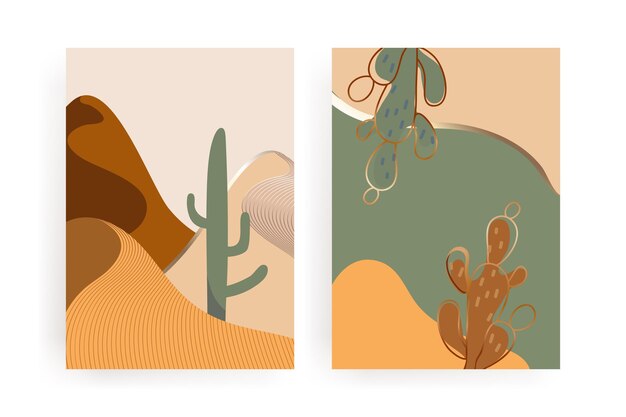 Vector boho wall art collection