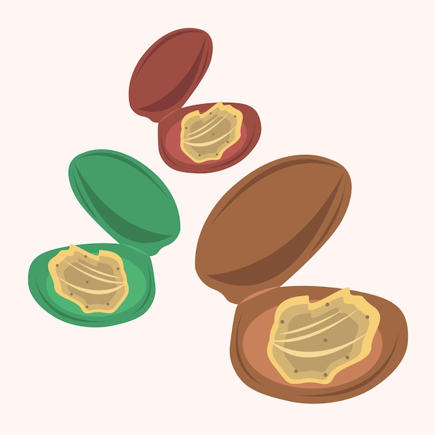 Boiled clams illustration