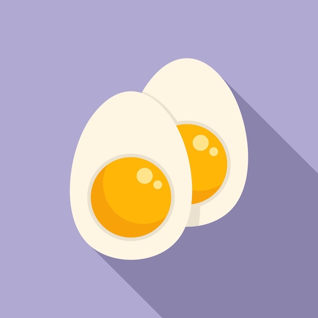 Vector boiled egg allergy icon flat vector allergic disease allergen food