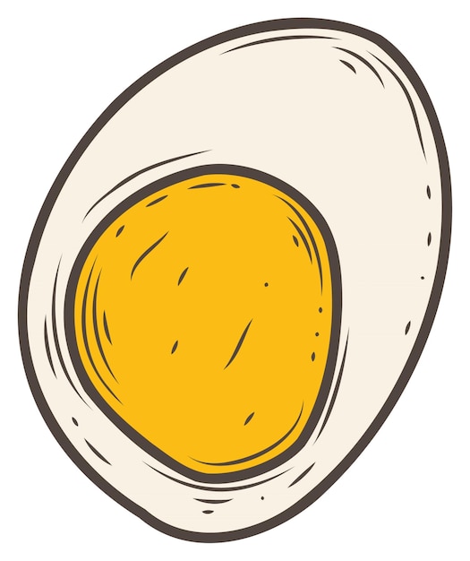 Vector boiled eggs sticker