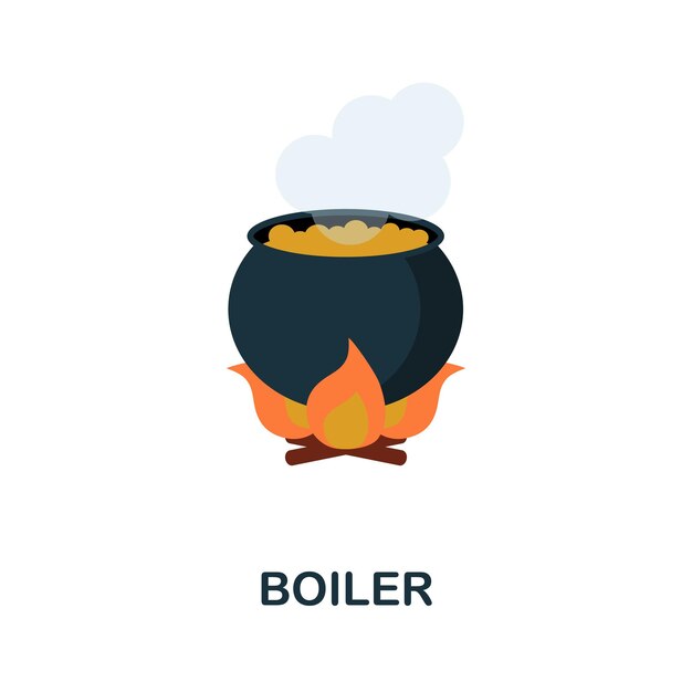 Vector boiler icon simple element from halloween collection creative boiler icon for web design templates infographics and more