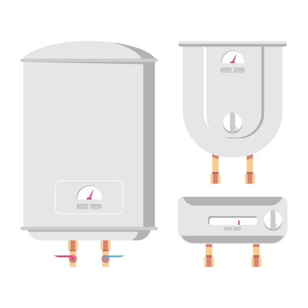 Vector boilers cartoon set