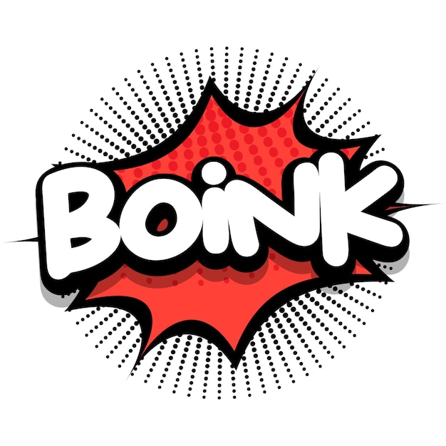 Boink Comic book explosion bubble vector illustration