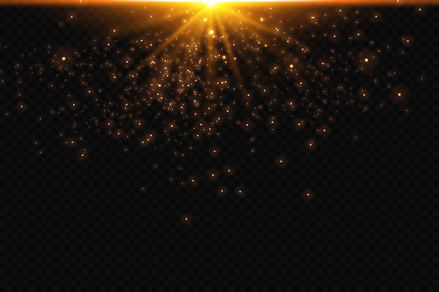 Bokeh background with sparkles Bright sun Light effect Bright particles