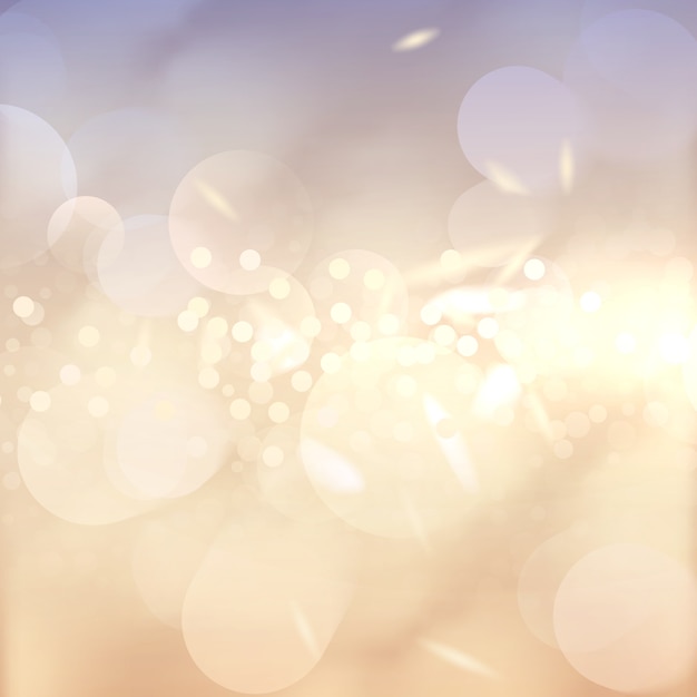 Vector bokeh effect background. many lights. abstract golden bright