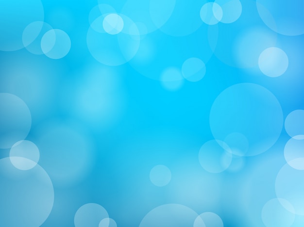 Vector bokeh effect blue background